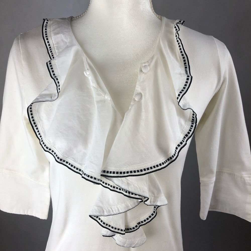 Cabi “Self” Ruffle Blouse S - Picture 3 of 6